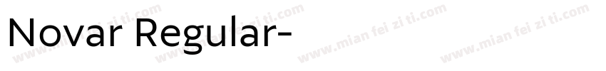 Novar Regular字体转换